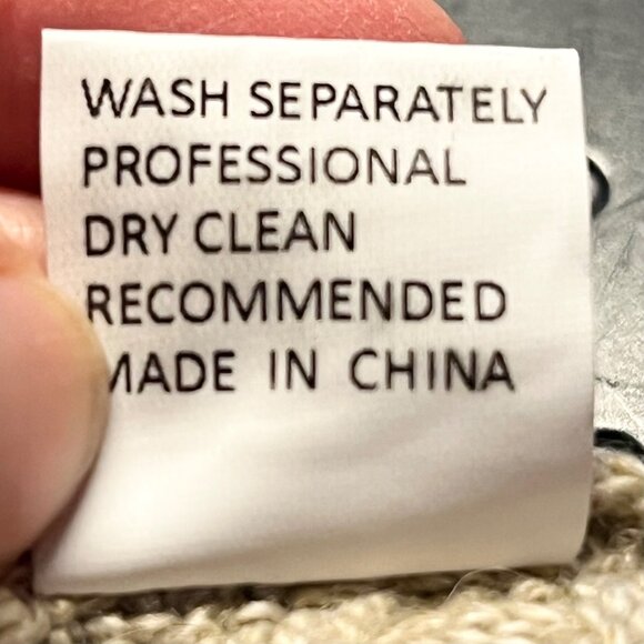 Womens Beige Layered Knit Sweater With Lace Peplum Trim Simply Couture XL - Picture 7 of 9